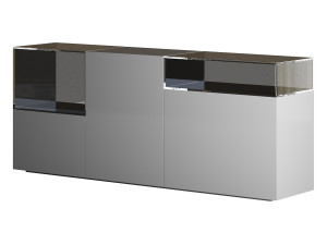 Black glass sideboard Model 3D