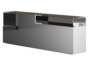 Black glass sideboard Model 3D