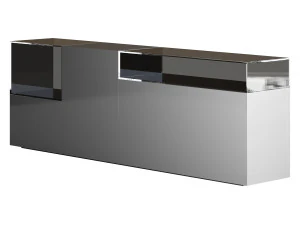 Black glass sideboard 3D Model