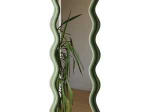 BOJOY Full Length Irregular Wavy Mirror 3D-Modell