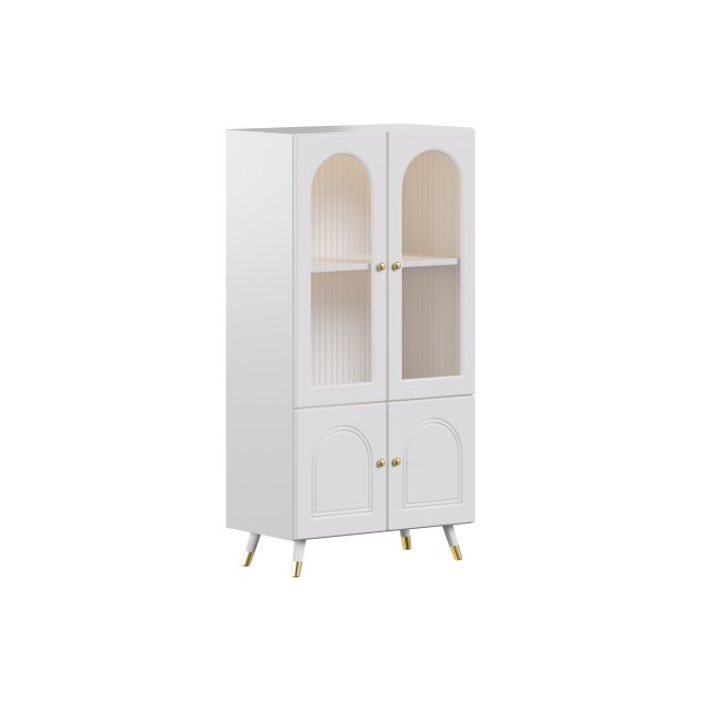 Cabinet Included White Closed Back Wooden Standard Bookcase 3D 모델 .c4d .max .obj .3ds .fbx .stl .blend 