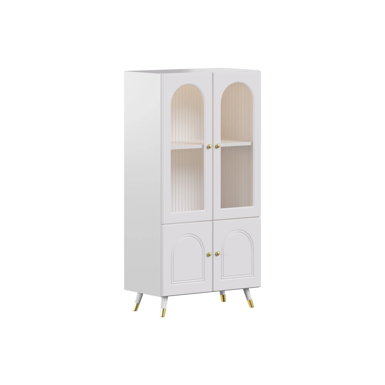 Cabinet Included White Closed Back Wooden Standard Bookcase 3D Model .c4d .max .obj .3ds .fbx .stl .blend 