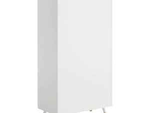 Cabinet Included White Closed Back Wooden Standard Bookcase 3D 모델
