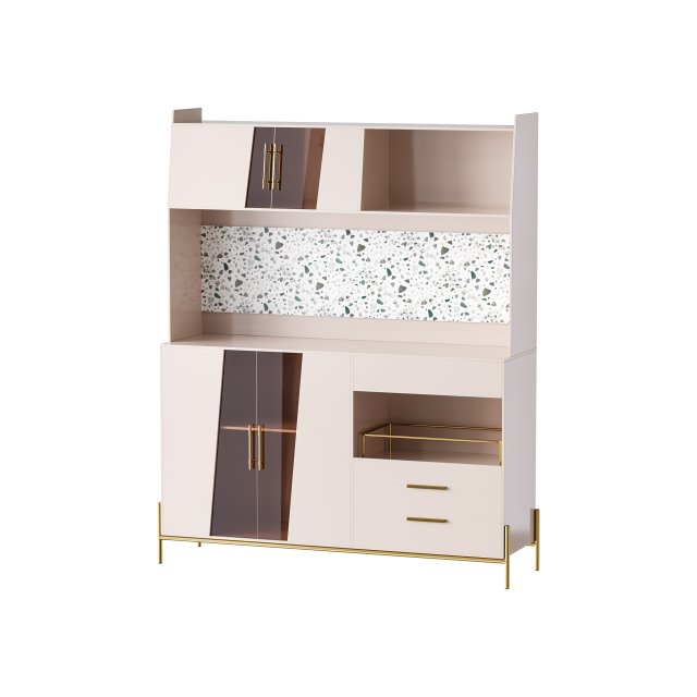 Cabinet with high shelves for the kitchen 3D मॉडल .c4d .max .obj .3ds .fbx .stl .blend 
