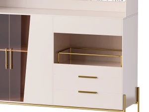 Arm&aacute;rio com prateleiras altas para cozinha Modelo 3D
