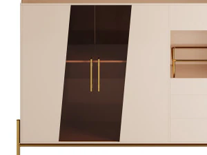 Arm&aacute;rio com prateleiras altas para cozinha Modelo 3D