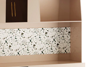 Arm&aacute;rio com prateleiras altas para cozinha Modelo 3D