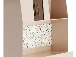 Arm&aacute;rio com prateleiras altas para cozinha Modelo 3D