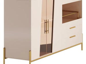 Arm&aacute;rio com prateleiras altas para cozinha Modelo 3D