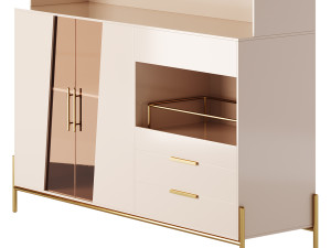 Cabinet with high shelves for the kitchen 3D मॉडल
