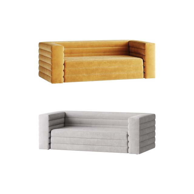 CAMEL VELVET SOFA Model 3D .c4d .max .obj .3ds .fbx .stl .blend 