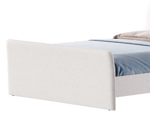 CAMERANO CREAM UPHOLSTERED QUEEN SLEIGH BED 3D Модель