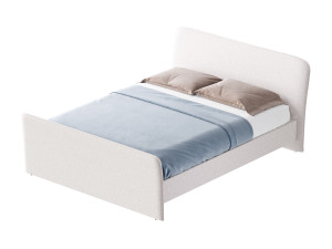CAMERANO CREAM UPHOLSTERED QUEEN SLEIGH BED 3D Модель