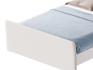 CAMERANO CREAM UPHOLSTERED QUEEN SLEIGH BED 3D Модель