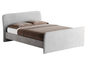 CAMERANO CREAM UPHOLSTERED QUEEN SLEIGH BED 3D Модель