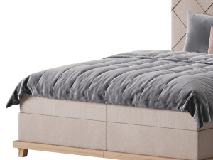 Casa Padrino luxury double bed natural 3D Model