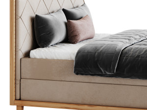 Casa Padrino luxury double bed natural 3D Model