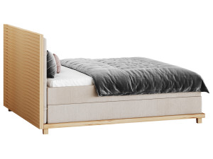 Casa Padrino luxury double bed natural 3D Model