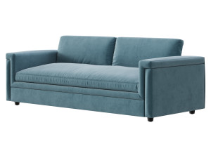 CEVA LIGHT BLUE PERFORMANCE VELVET SLEEPER SOFA 3Dモデル