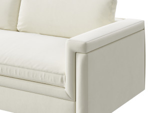 CEVA LIGHT BLUE PERFORMANCE VELVET SLEEPER SOFA 3Dモデル
