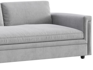 CEVA LIGHT BLUE PERFORMANCE VELVET SLEEPER SOFA 3Dモデル