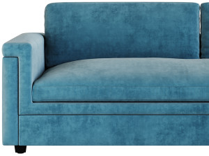 CEVA LIGHT BLUE PERFORMANCE VELVET SLEEPER SOFA 3Dモデル