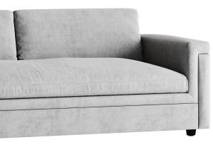 CEVA LIGHT BLUE PERFORMANCE VELVET SLEEPER SOFA 3Dモデル