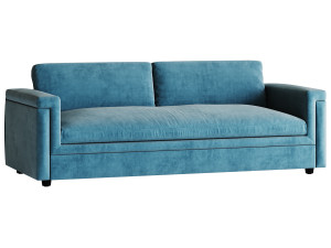 CEVA LIGHT BLUE PERFORMANCE VELVET SLEEPER SOFA 3Dモデル