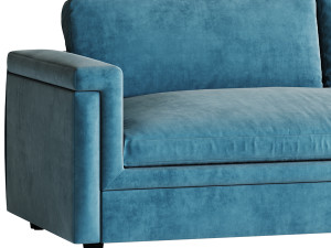 CEVA LIGHT BLUE PERFORMANCE VELVET SLEEPER SOFA 3Dモデル