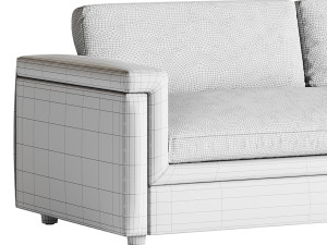 CEVA LIGHT BLUE PERFORMANCE VELVET SLEEPER SOFA 3Dモデル