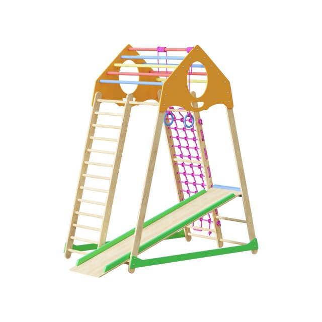 Childrens sports bunk BambinoWood 3D मॉडल .c4d .max .obj .3ds .fbx .stl .blend 