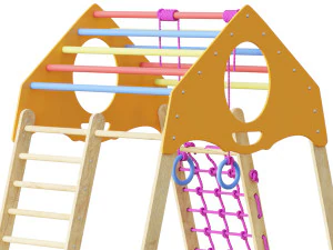 Childrens sports bunk BambinoWood 3D Model