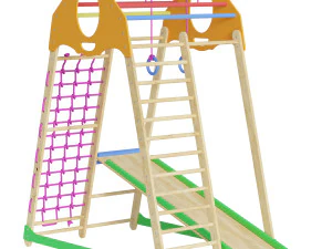 Childrens sports bunk BambinoWood 3D Model