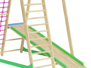 Childrens sports bunk BambinoWood 3D Model