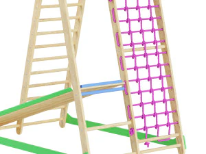 Childrens sports bunk BambinoWood 3D Model