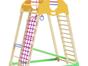 Childrens sports bunk BambinoWood 3D Model