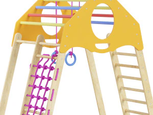 Childrens sports bunk BambinoWood 3D Model