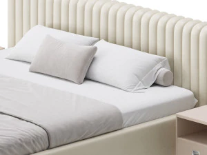 Contemporary Fabric Solid Color Standard Bed I 3D Model