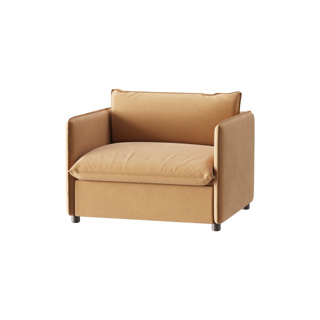 CORROY WHITE PERFORMANCE FABRIC CHAIR AND A HALF 3D Model .c4d .max .obj .3ds .fbx .stl .blend 