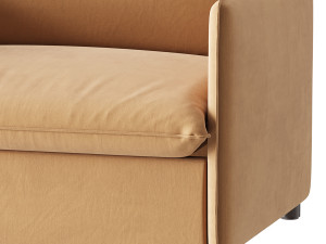 CORROY WHITE PERFORMANCE FABRIC CHAIR AND A HALF 3D Model