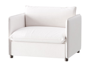 CORROY WHITE PERFORMANCE FABRIC CHAIR AND A HALF 3D Model