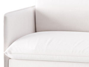 CORROY WHITE PERFORMANCE FABRIC CHAIR AND A HALF 3D Model