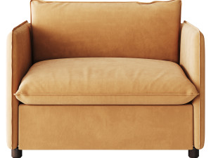 CORROY WHITE PERFORMANCE FABRIC CHAIR AND A HALF 3D Model