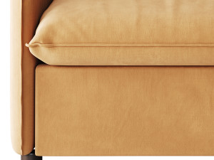 CORROY WHITE PERFORMANCE FABRIC CHAIR AND A HALF 3D Model