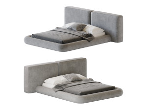 Cullen Suede Fabric Contemporary Minimalist 3D Модель