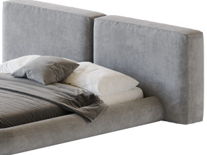 Cullen Suede Fabric Contemporary Minimalist 3D 模型