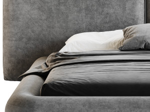 Cullen Suede Fabric Contemporary Minimalist 3D 模型