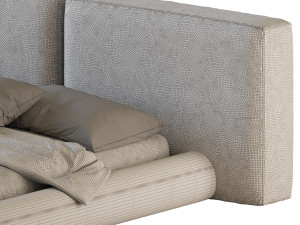 Cullen Suede Fabric Contemporary Minimalist 3D 模型