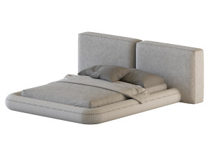 Cullen Suede Fabric Contemporary Minimalist 3D 模型