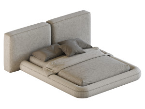 Cullen Suede Fabric Contemporary Minimalist 3D 模型